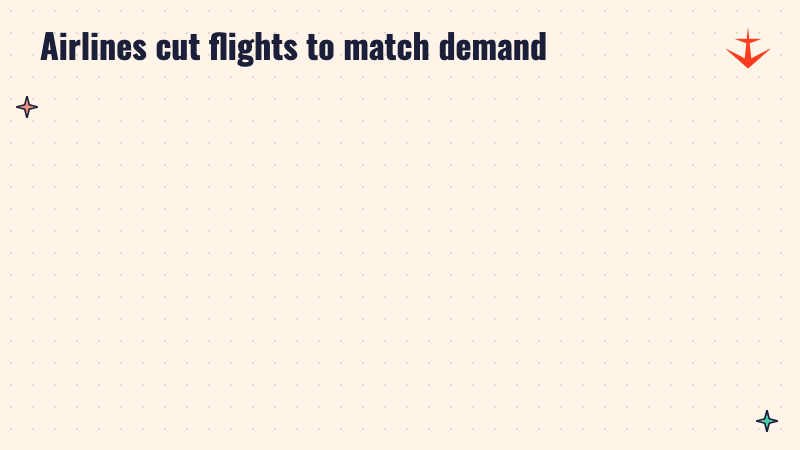 Domestic flights fell from 90,600 in September 2025 to 83,300 in September 2026