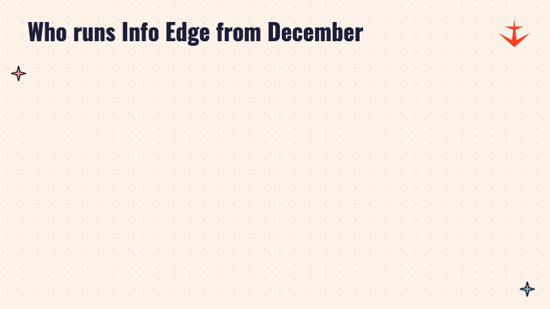 Two panels showing Hitesh Oberoi as MD and CEO until 2 December and Sanjeev Bikhchandani as Group CEO from 3 December
